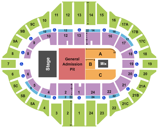 Peoria Civic Center - Arena seating chart event tickets center