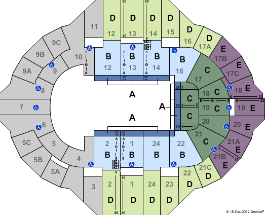 Peoria Civic Center - Arena Disney On Ice - Zone Seating Chart