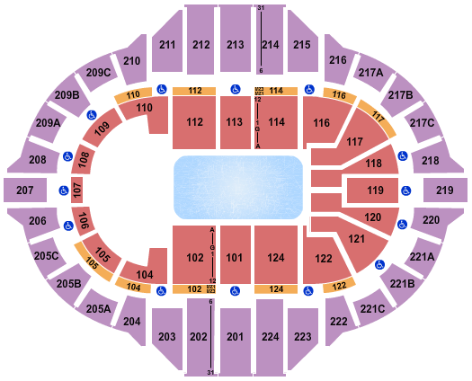 Peoria Civic Center - Arena Disney on Ice Seating Chart