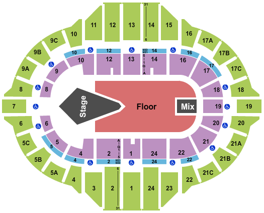 Peoria Civic Center - Arena Seating Chart - Peoria