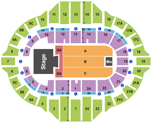 Peoria Civic Center - Arena Jason Aldean 2018 Seating Chart