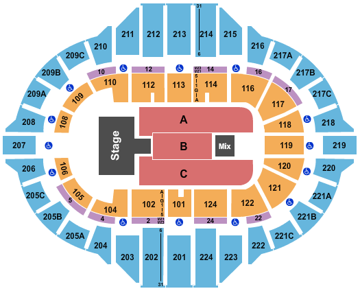 Peoria Civic Center - Arena seating chart event tickets center
