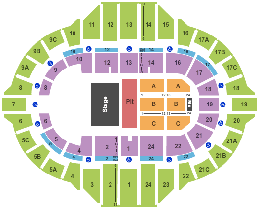 Peoria Civic Center - Arena Lee  Brice Seating Chart