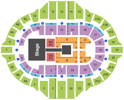 Peoria Civic Center - Arena Luke Bryan Seating Chart