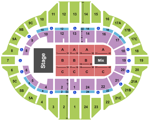 Peoria Civic Center - Arena Lynyrd Skynrd Seating Chart