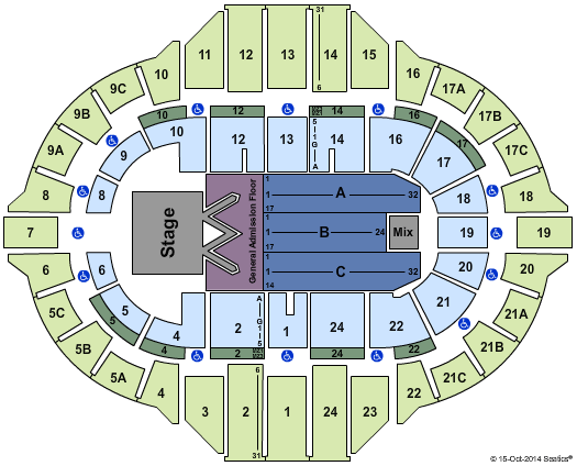 Peoria Civic Center - Arena Miranda Lambert Seating Chart