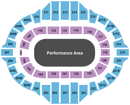Peoria Civic Center - Arena Seating Map
