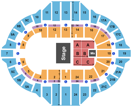 Peoria Civic Center - Arena Sesame Street Live! Seating Chart