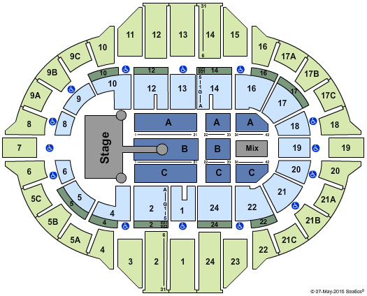 Peoria Civic Center - Arena Shania Twain Seating Chart