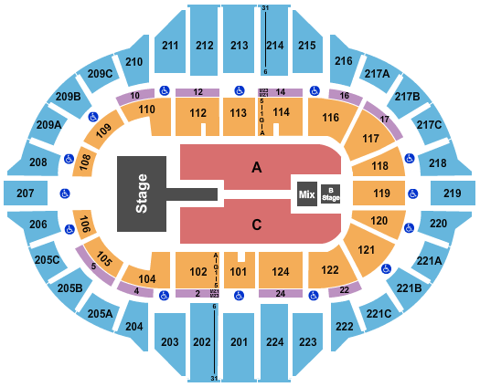 Peoria Civic Center - Arena Thomas Rhett 2 Seating Chart
