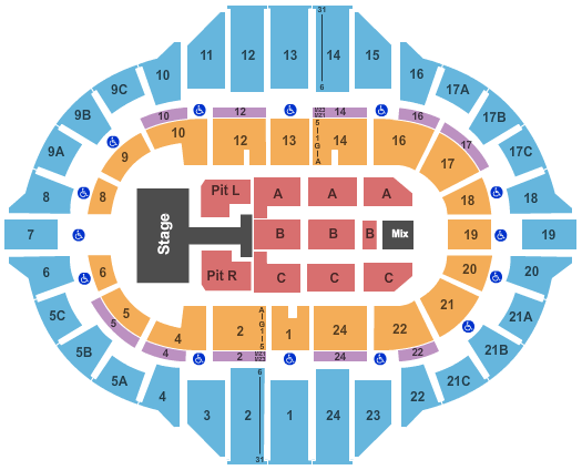 Peoria Civic Center - Arena Thomas Rhett Seating Chart