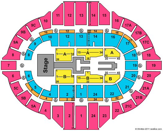 Peoria Civic Center - Arena Tim McGraw Seating Chart