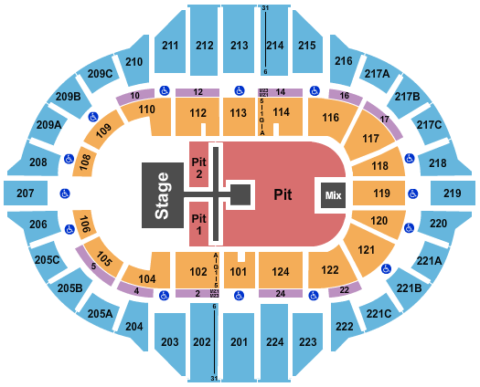 Peoria Civic Center - Arena Walker Hayes Seating Chart