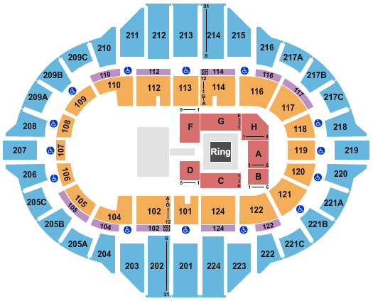 Carver Arena At Peoria Civic Center Wrestling - AEW Seating Chart