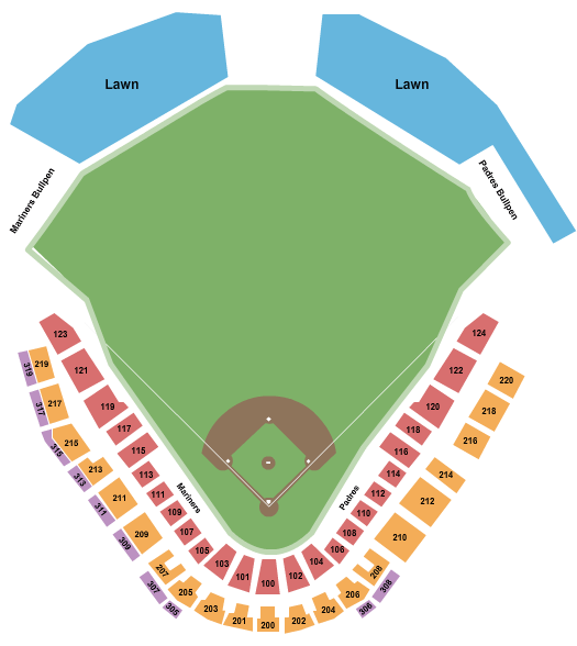 seating chart for Peoria Stadium - Baseball - eventticketscenter.com