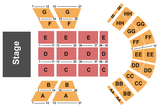 Peppermill Casino End Stage Seating Chart