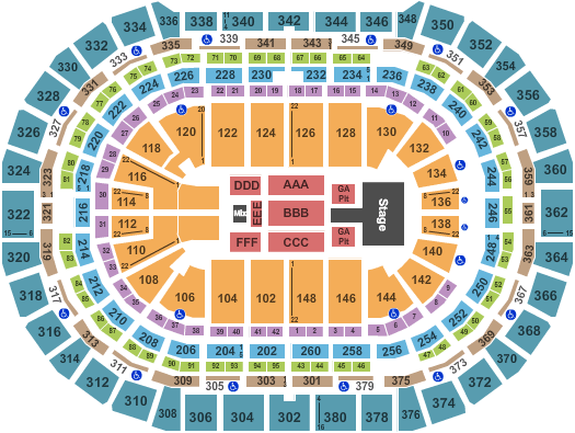 Ball Arena 5 Seconds of Summer Seating Chart