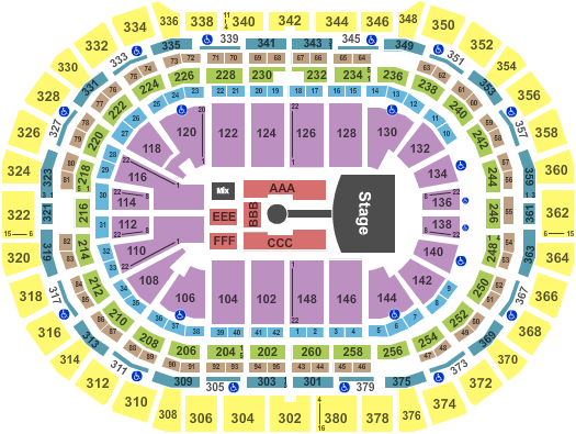 Ball Arena AC/DC Seating Chart