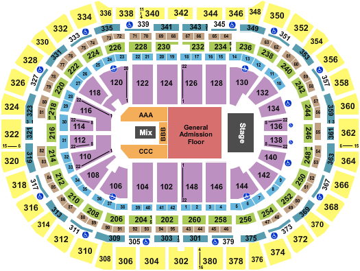 Ball Arena AJR Seating Chart