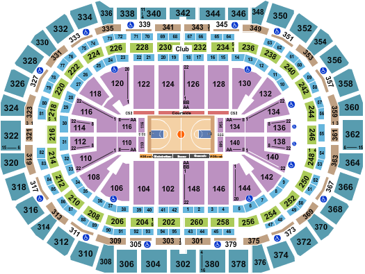 Ball Arena Basketball Seating Chart