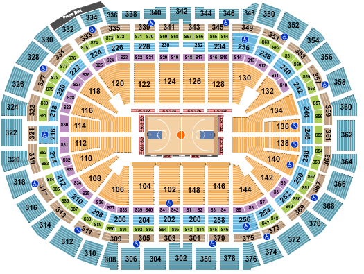 Ball Arena Basketball Row Seating Chart