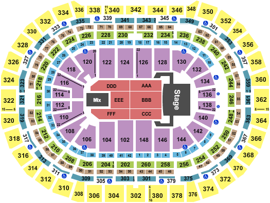 Ball Arena Celine Dion1 Seating Chart