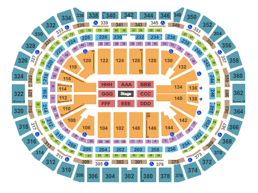 Ball Arena Center Stage Seating Chart