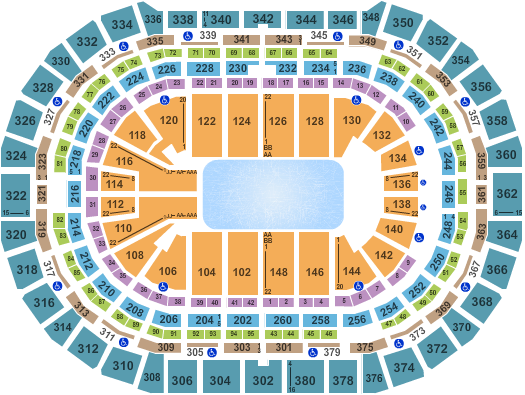 seating chart for Ball Arena - Disney On Ice-2 - eventticketscenter.com