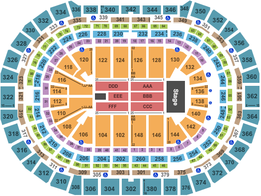 Ball Arena End Stage Seating Chart