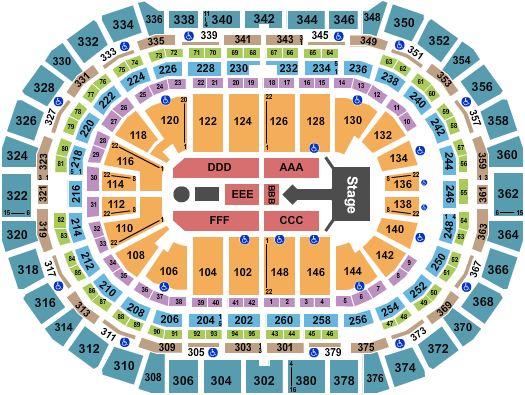 Ball Arena Enrique & Pitbull Seating Chart