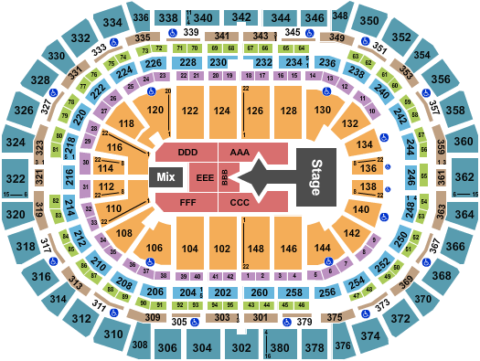 Ball Arena Justin Beiber Seating Chart
