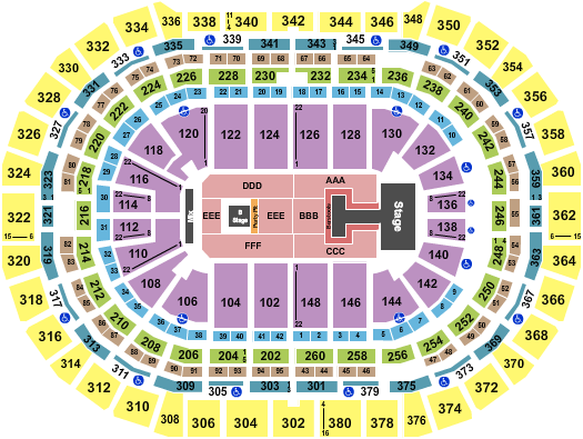 Ball Arena NKOTB 2022 Seating Chart