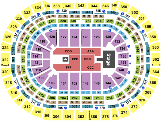 seating chart for Ball Arena - Pentatonix - eventticketscenter.com