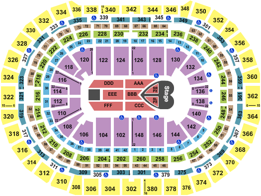 Ball Arena Pink Seating Chart