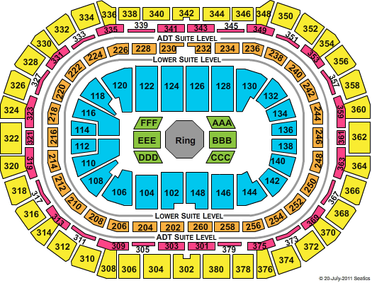 Ball Arena UFC Seating Chart