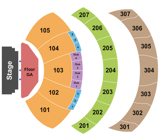 Megadeth YouTube Theater at Hollywood Park Seating Chart