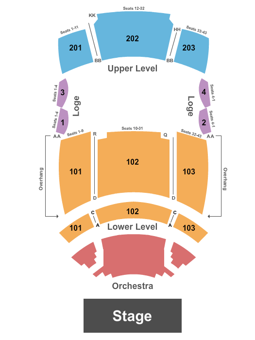 Performing Arts Center At Ocean City Convention Center End Stage Seating Chart