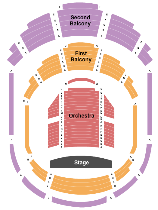 Performing Arts Center - Texas A&M End Stage Seating Chart