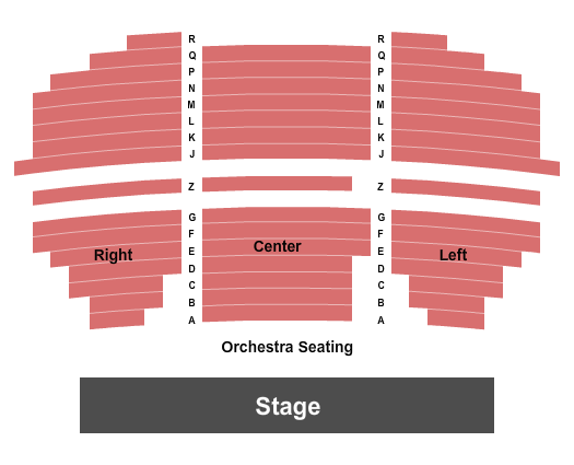 Seatmap for perkinson center for the arts