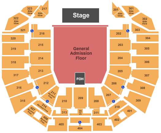 Perth Arena Endstage GA Flr Seating Chart