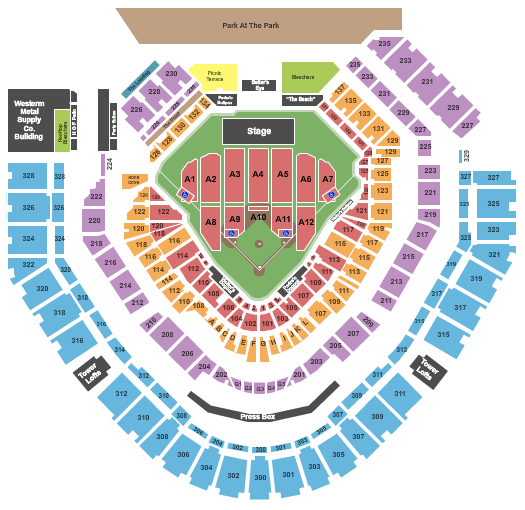 Petco Park The Eagles Seating Chart