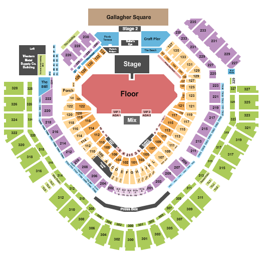 Petco Park Endstage GA Field 2 Seating Chart