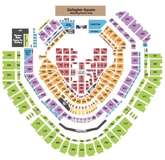 Petco Park WWE: Survivor Series Seating Chart