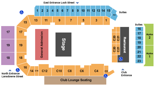 Peterborough Memorial Centre Half House GA Floor Seating Chart