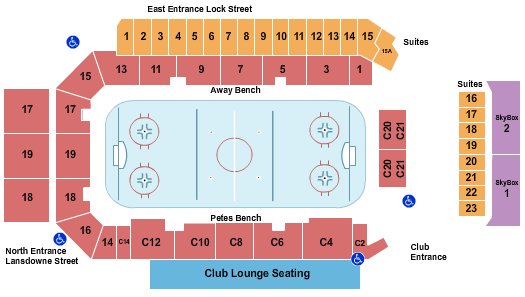 Peterborough Memorial Centre Hockey Seating Chart