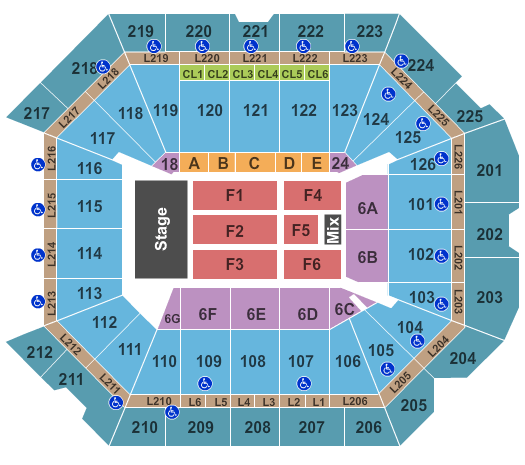 Petersen Events Center End Stage Seating Chart