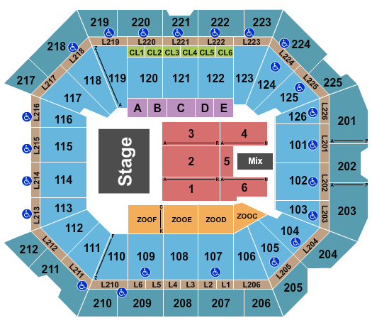 Petersen Events Center End Stage Seating Chart