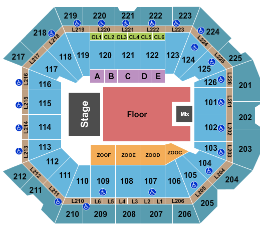 Petersen Events Center Endstage GA Floor 3 Seating Chart