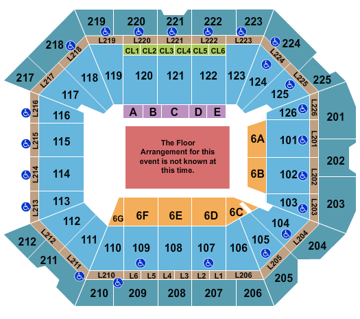 Petersen Events Center Generic Floor Seating Chart