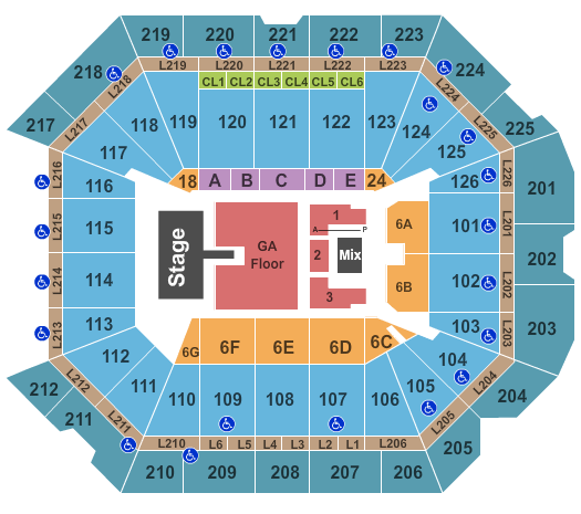 Petersen Events Center Green Day Seating Chart